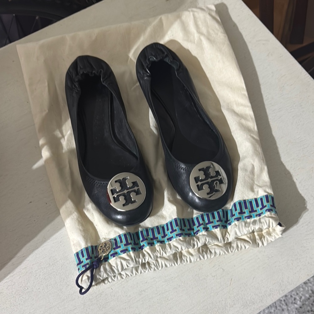 Tory Burch Black Ballet Flats